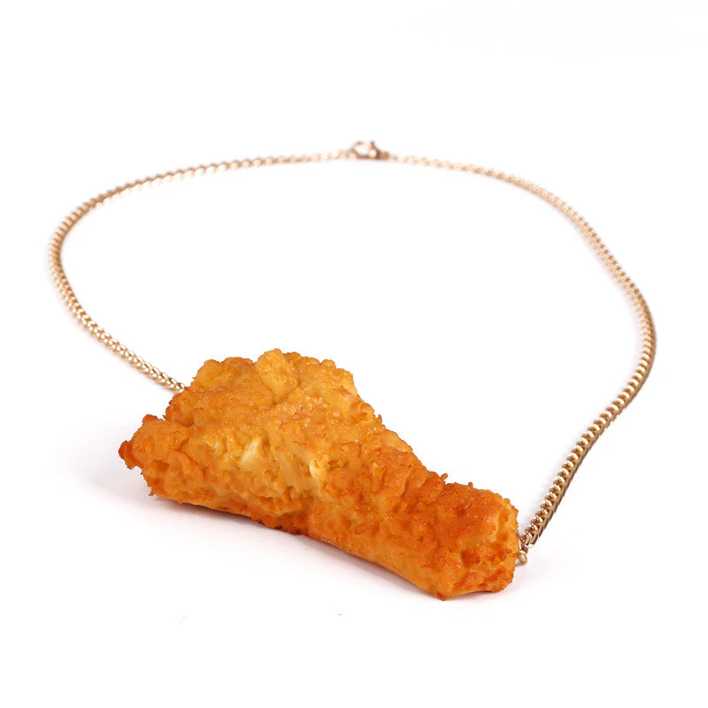Fried Chicken Nugget Funny Resin Necklace - Image 4