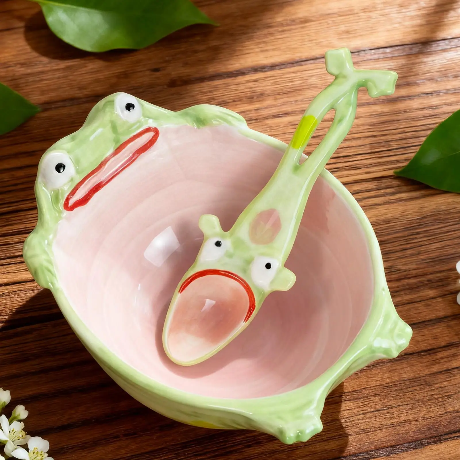 Frog Shape Ceramic Dining Bowl Set - Image 4