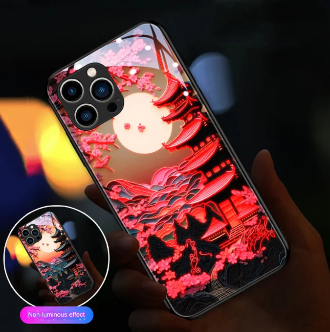 Fuji Mountain Sound-Activated LED Glass iPhone Case - Image 5