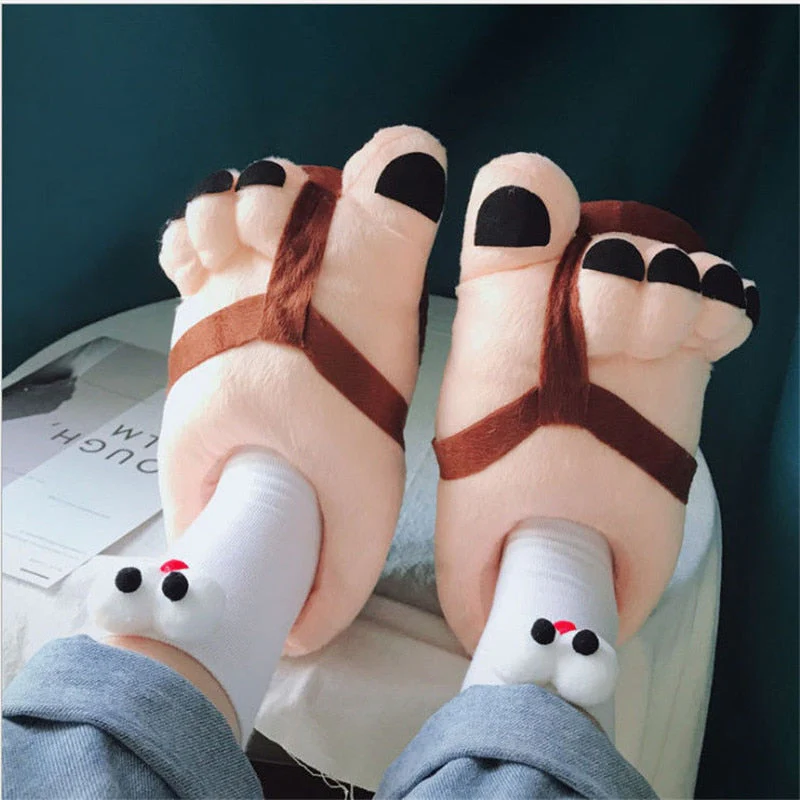 Funny Giant Foot Plush Winter Oversized Slipper - Image 10