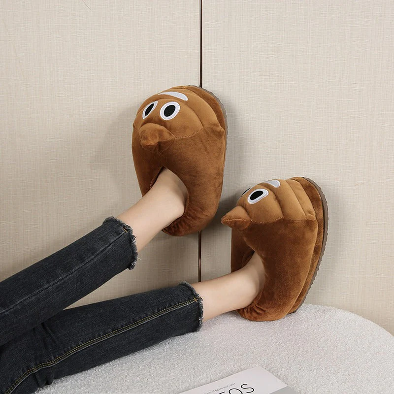 Funny Poop Warm Plush Slippers - Image 4