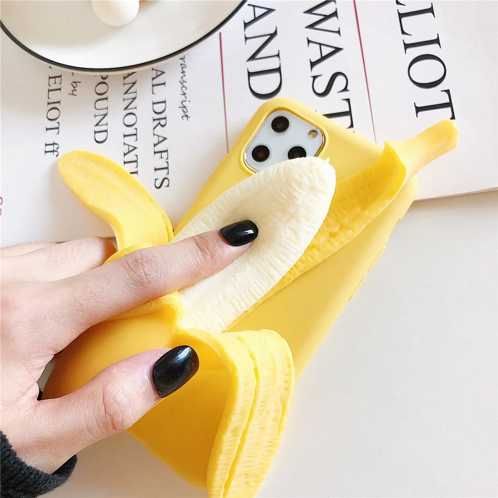 Funny Stress Reliever 3D Banana Phone Case - Image 6