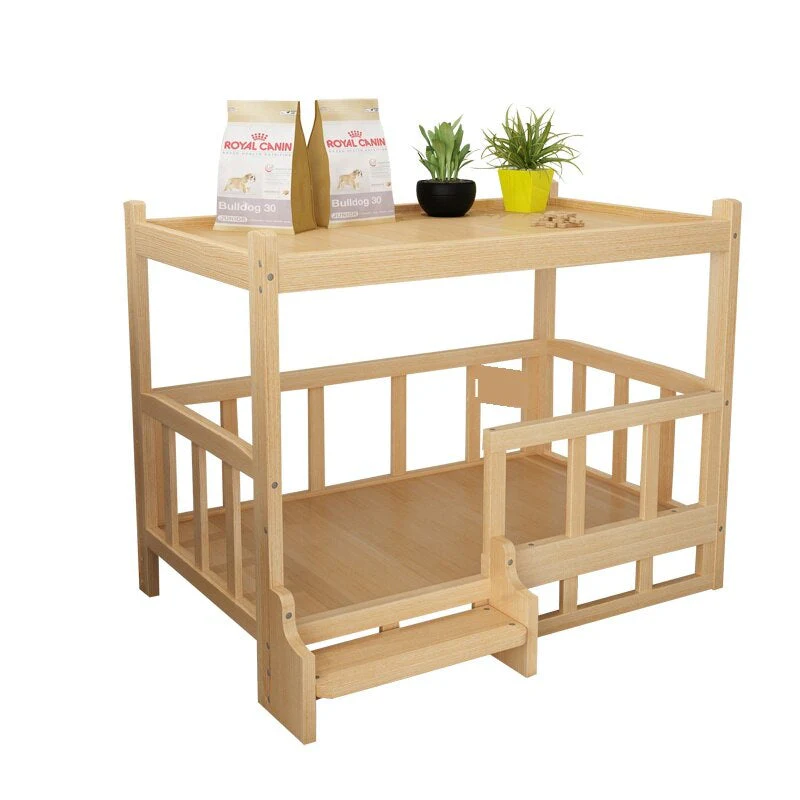 Furry Friend Detachable Pet Wooden Table Bed - Image 7