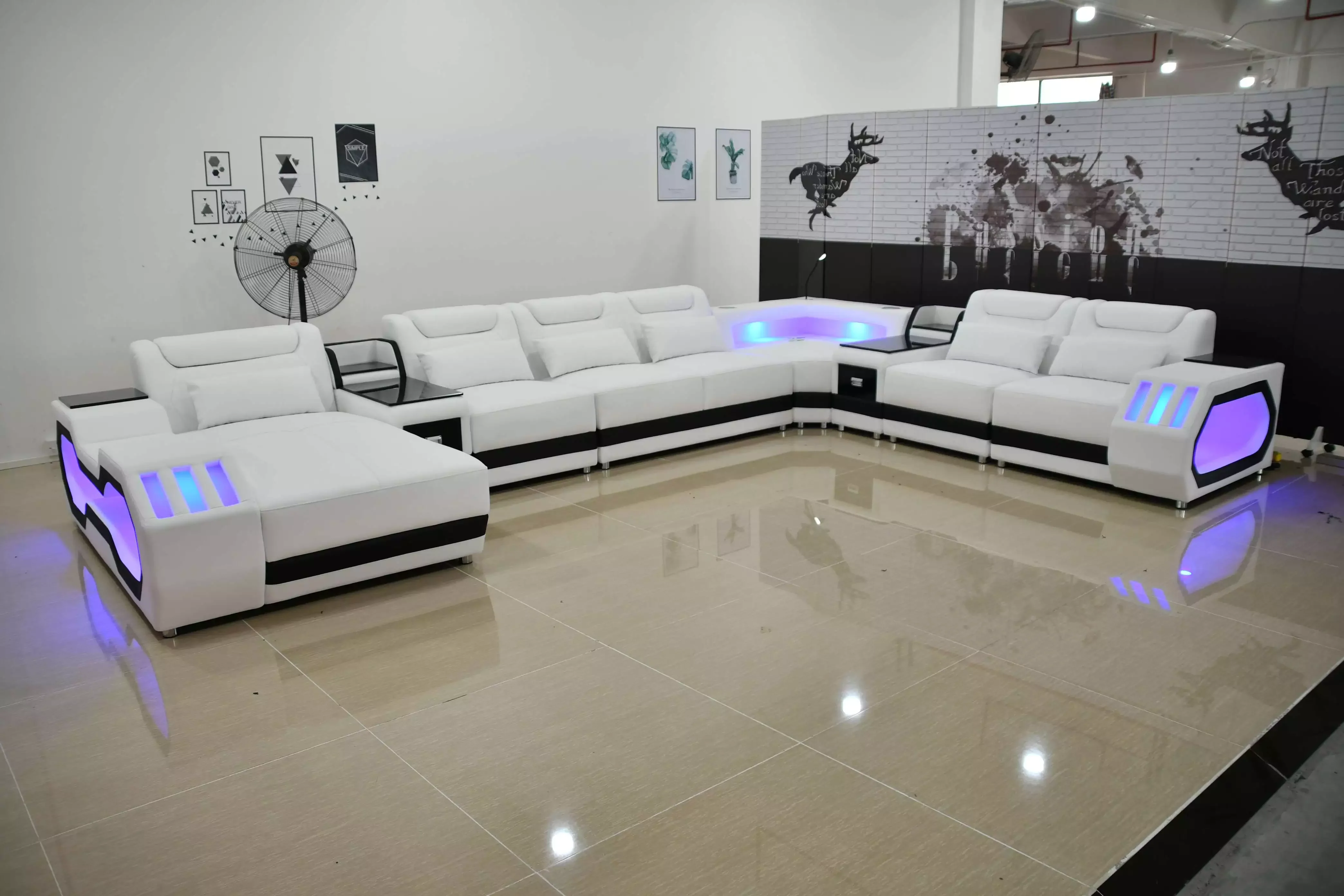 Futuristic Hyper-Lounge Grand Living Sofa Set - Image 6