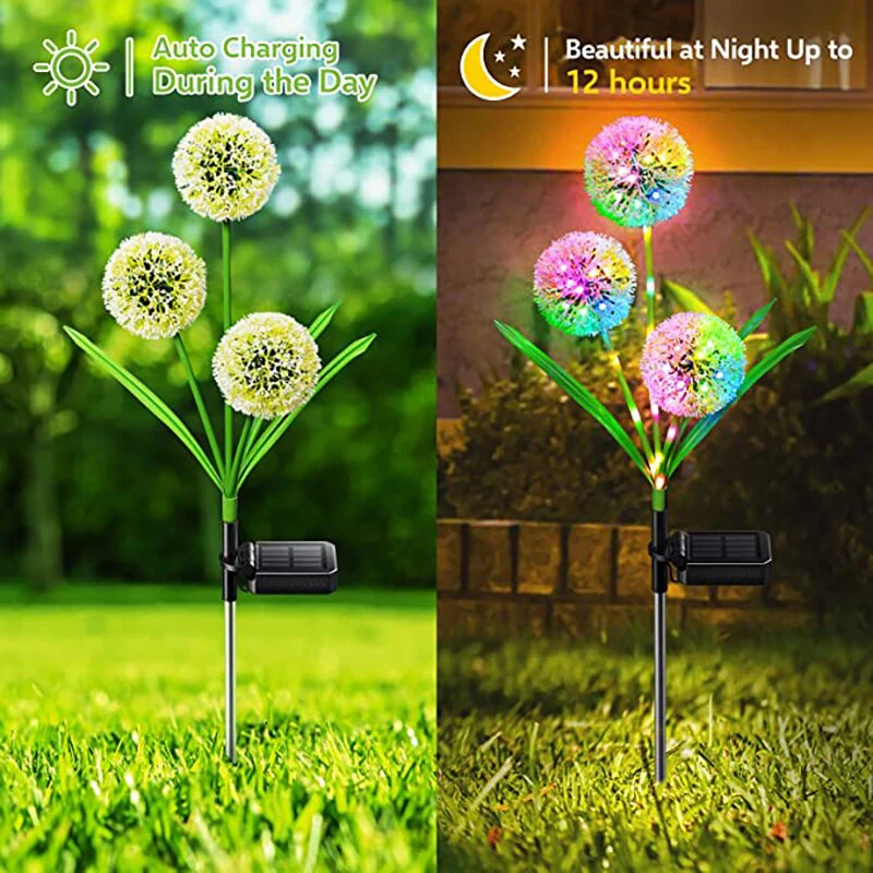 Garden Glow Solar-Powered Dandelion Lights - Image 3