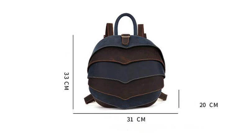 Genuine Leather Modern Retro Men Backpack - Image 5