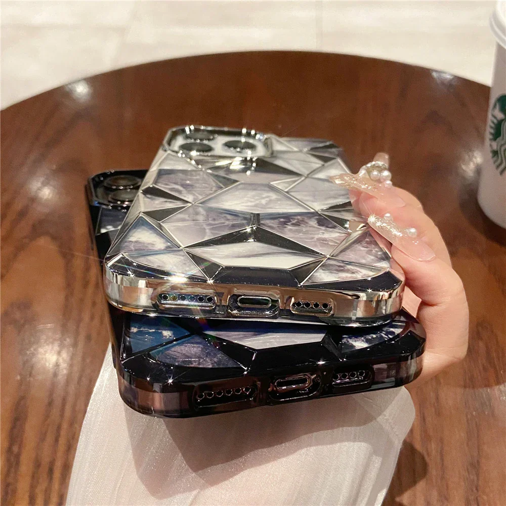 Geometric Colorful Marble iPhone Case - Image 6
