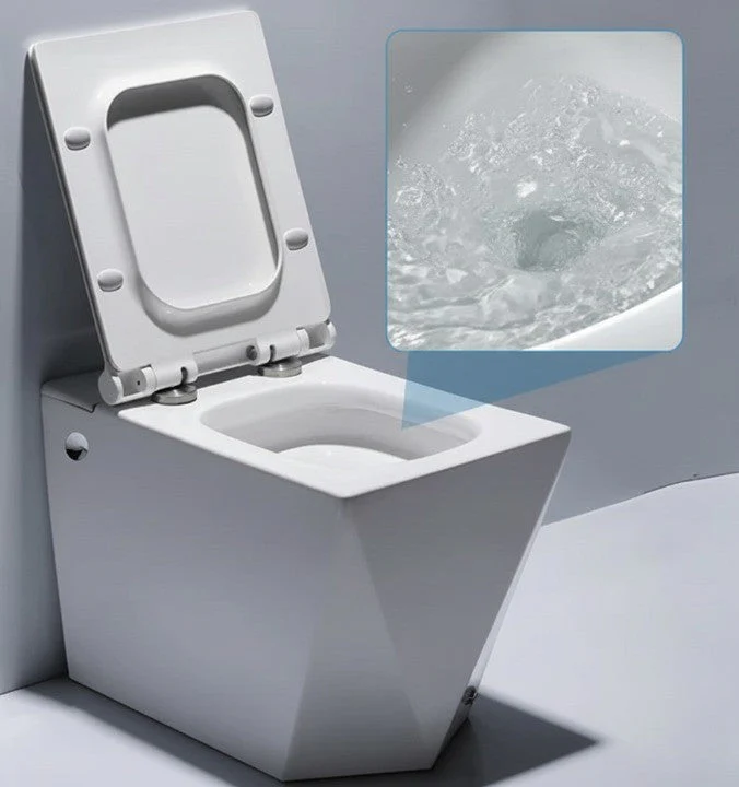 Geometric Edge Minimalist Intelligent Modern Toilet - Image 5