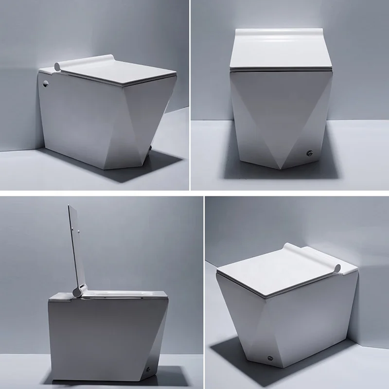 Geometric Edge Minimalist Intelligent Modern Toilet - Image 7