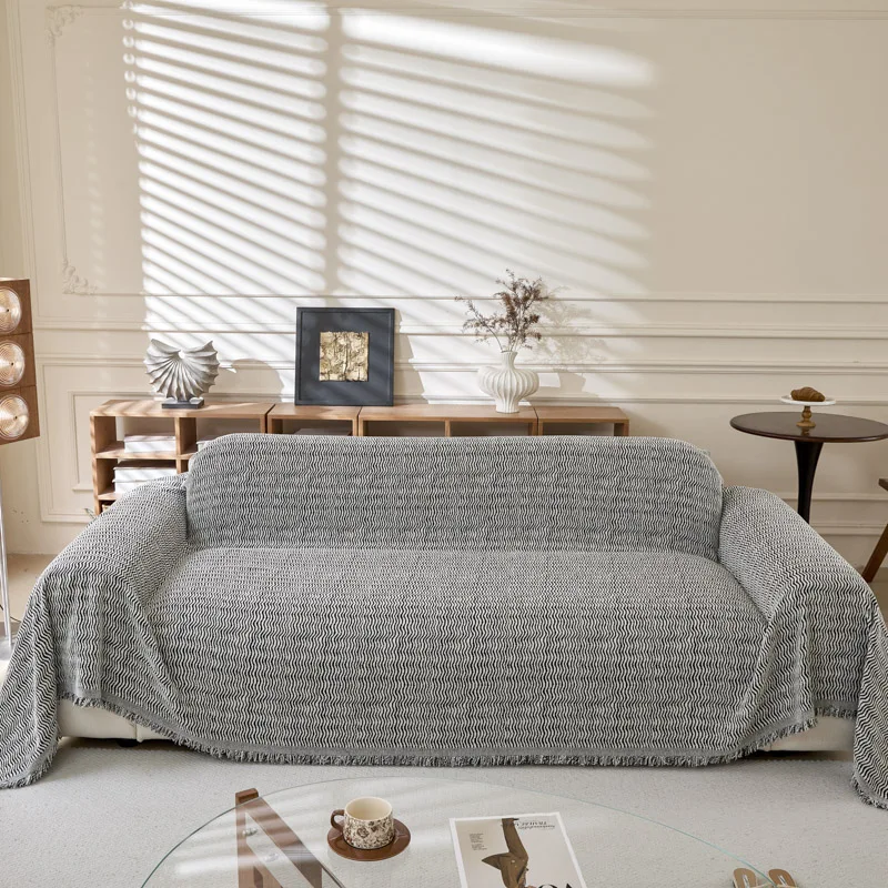 Geometric Lines Sofa Throw Cover Blanket - Image 7