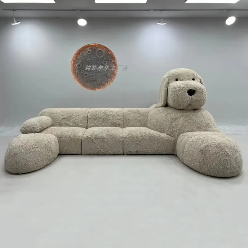 Giant Plush Dog Cozy Oversized Lounge Sofa - Image 6
