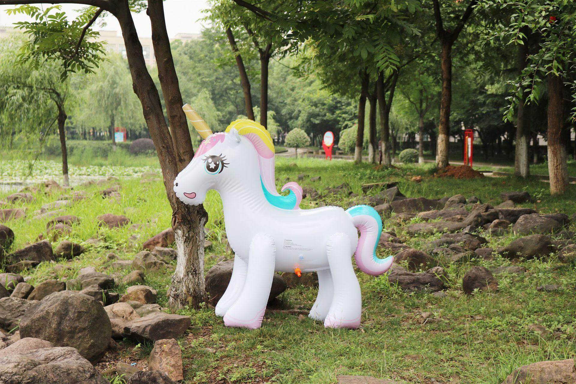 Gigantic Inflatable Unicorn Water Spray Summer Toy - Image 4