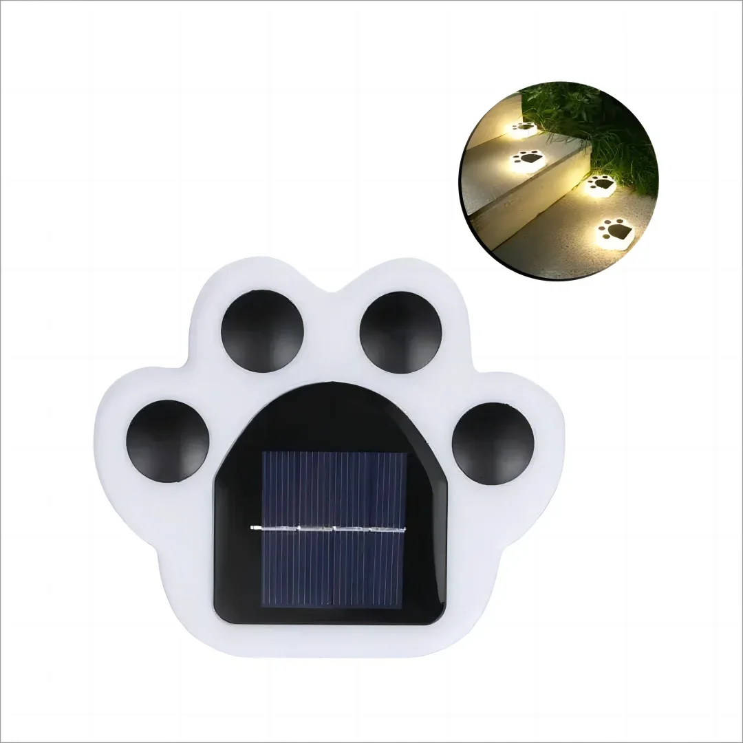 Glowing Paw LED Solar Pathway Outdoor Lights - Image 7