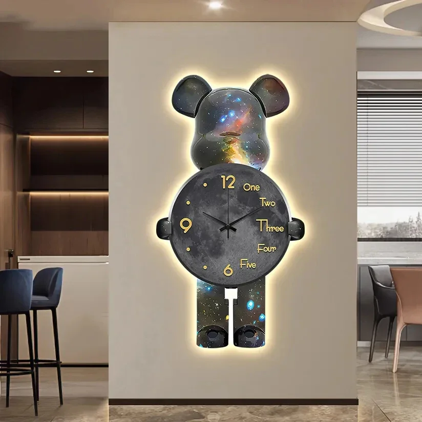 Glowing Star Bear LED Wall Clock - Image 10