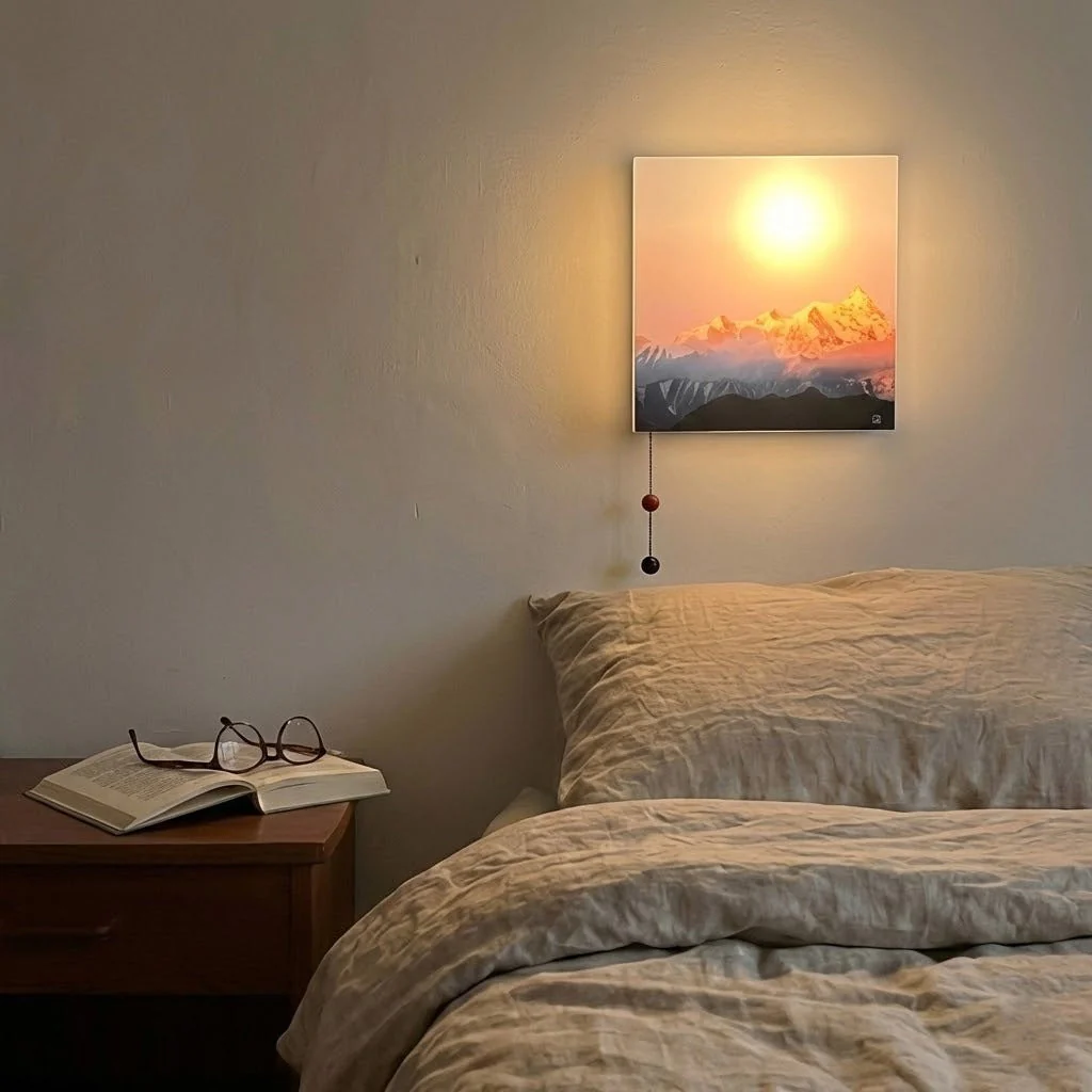 Golden Mountain Sunrise LED Wall Lamp - Image 8