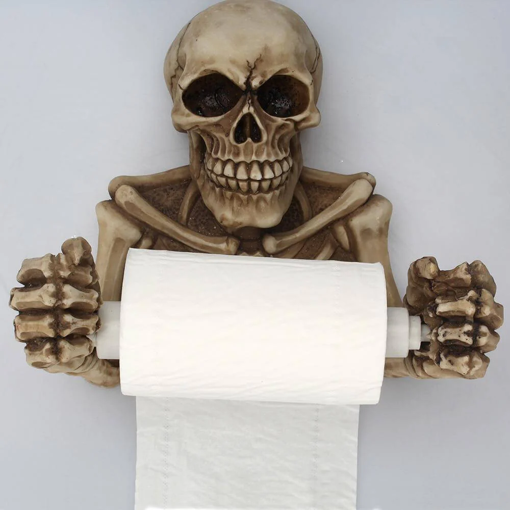 Gothic Skull Toilet Paper Holder Rack - Image 4