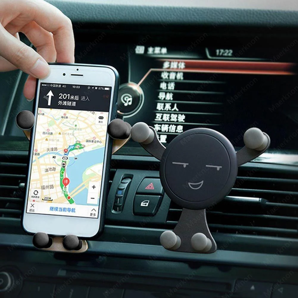 Gravity Support Air Vent Clip Car Phone Holder - Image 2