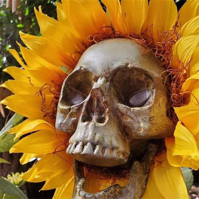Halloween Scary Sunflower Skull - Image 8
