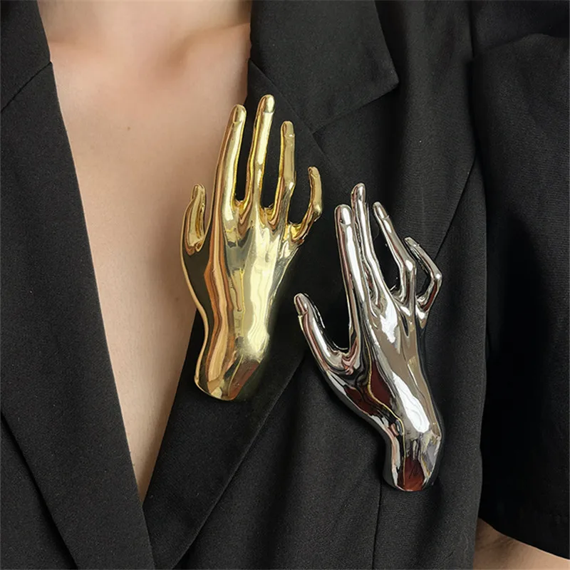 Hand Accent Art Brooch Pin - Image 2