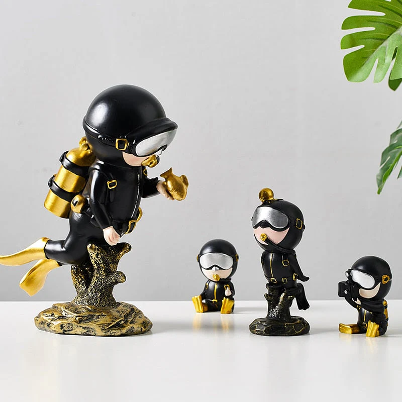 Handmade Creative Cute Diver Figurines - Image 6