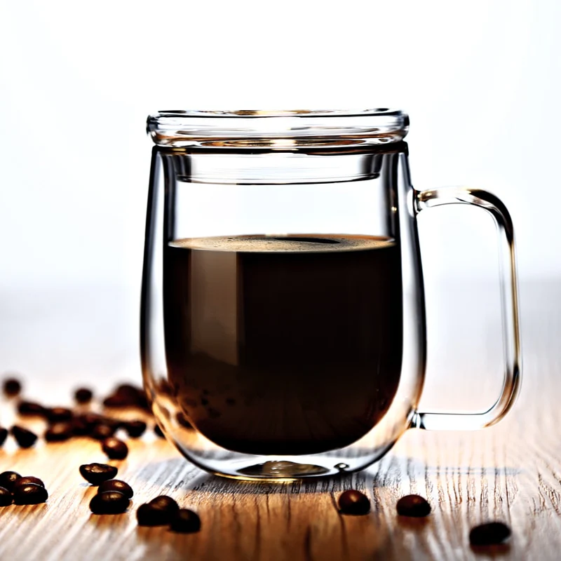 Handmade Double Thermal Insulated Glass Mug - Image 5