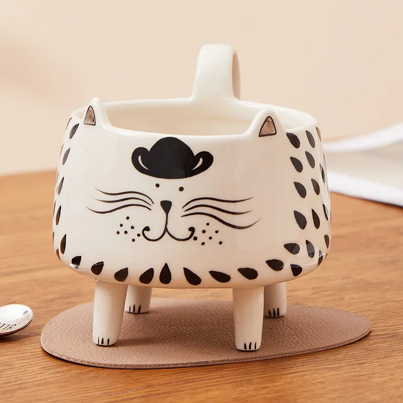 Happy Cat Long Legs Ceramic Mug - Image 7