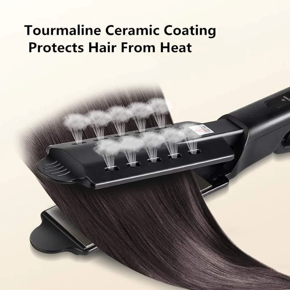 Heat Flex Adjustable Ceramic Iron Hair Styling Straightener - Image 4