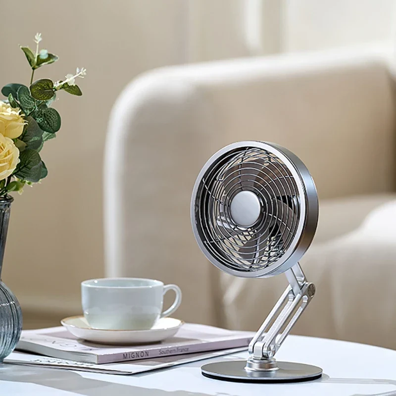 Height-Adjustable Stand Compact Turbo Mini Desk Fan - Image 3