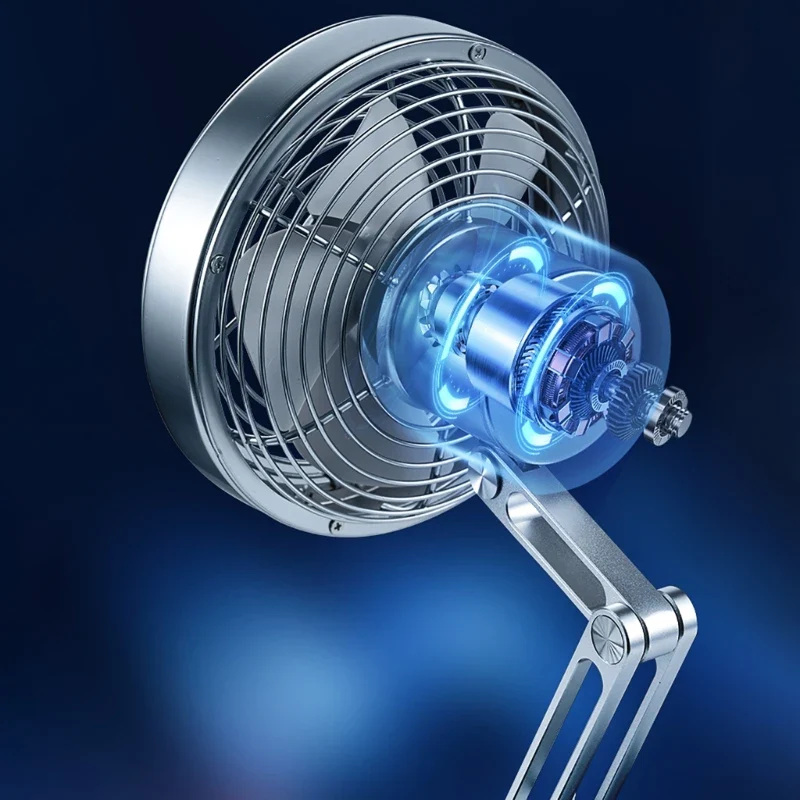 Height-Adjustable Stand Compact Turbo Mini Desk Fan - Image 8