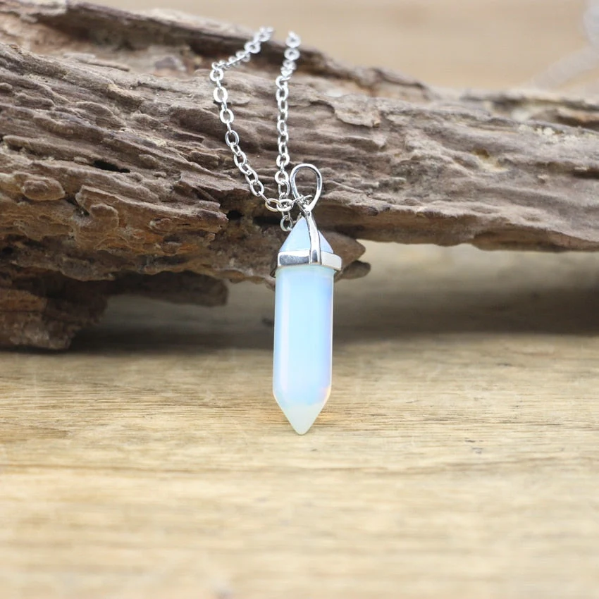 Hexagon Natural Stone Chakra Necklace - Image 16