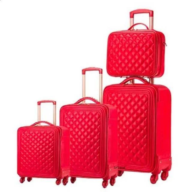 High Capacity Luxury Retro PU Leather Suitcases - Image 8