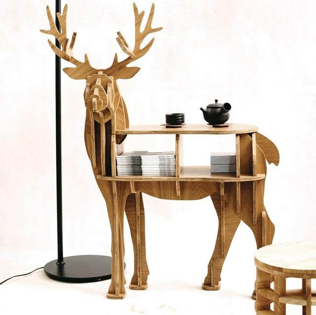 High-end Wooden Reindeer Puzzle Table - Image 5