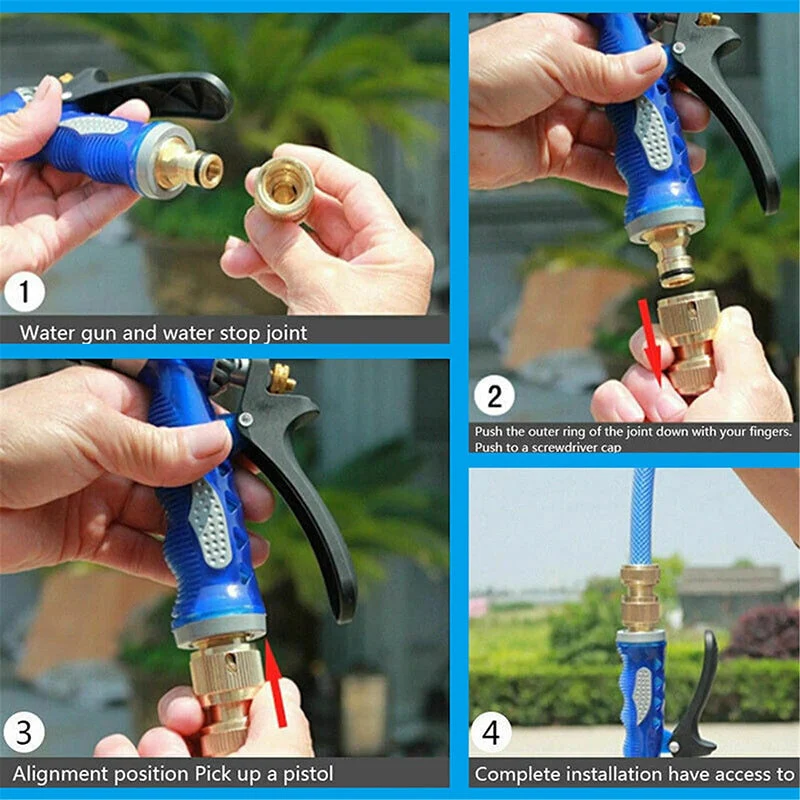 High Pressure Adjustable Hose Nozzle Water Gun - Image 4