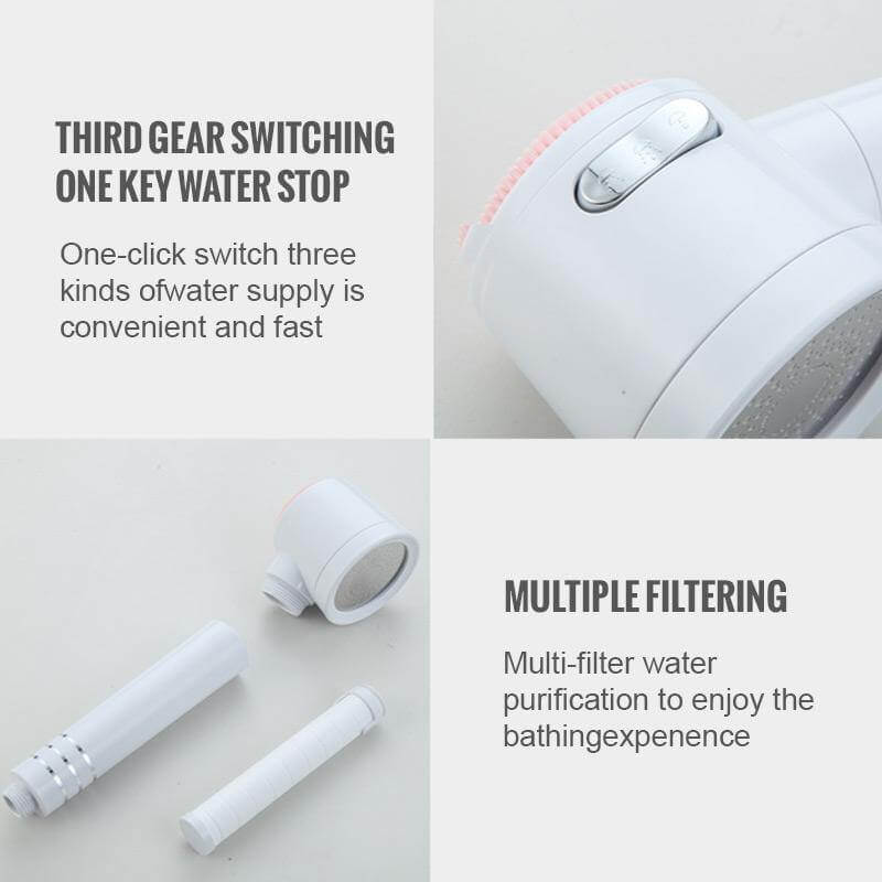 High-pressure Back Rubber Shower Head - Image 6