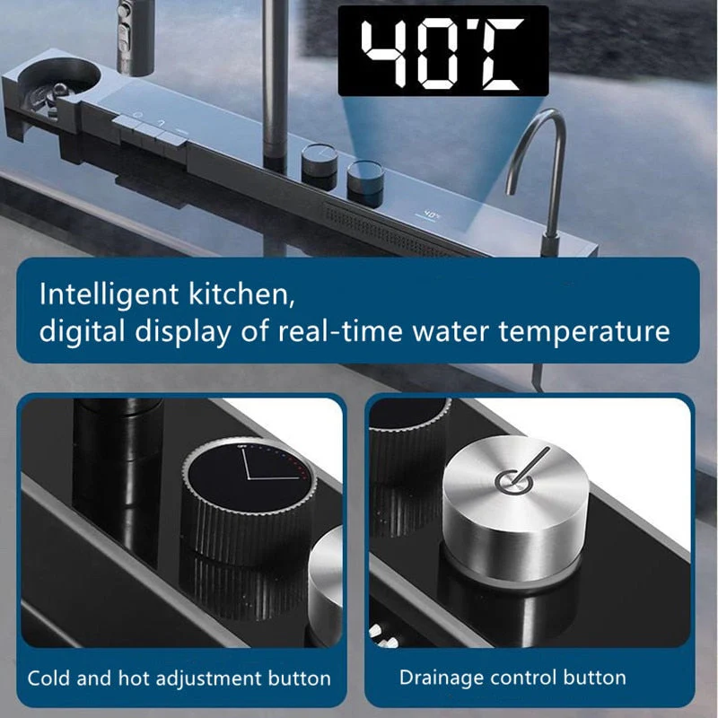 Honeycomb Digital Display Cup Rinser Prime FlowWaterfall Sink - Image 4