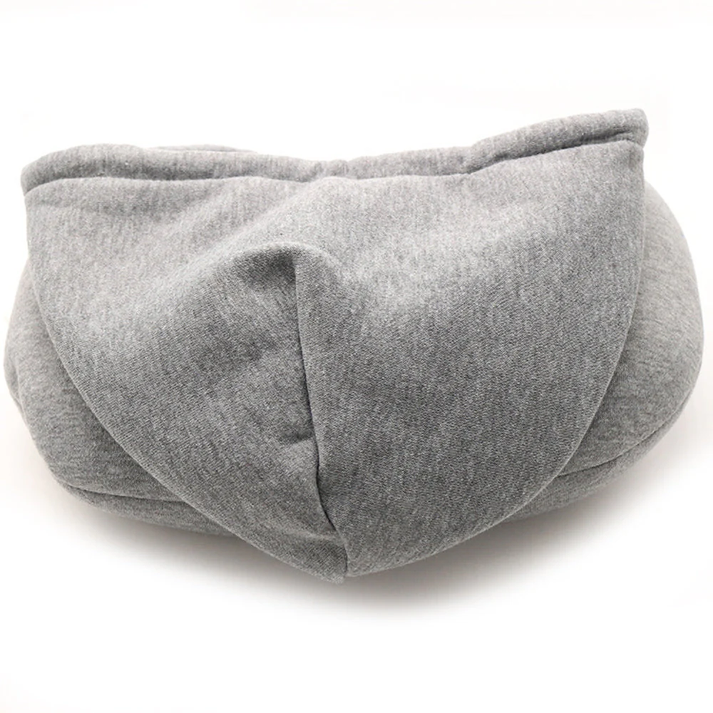 Hooded Foldable Memory Foam Neck Pillow for Travelers - Image 5