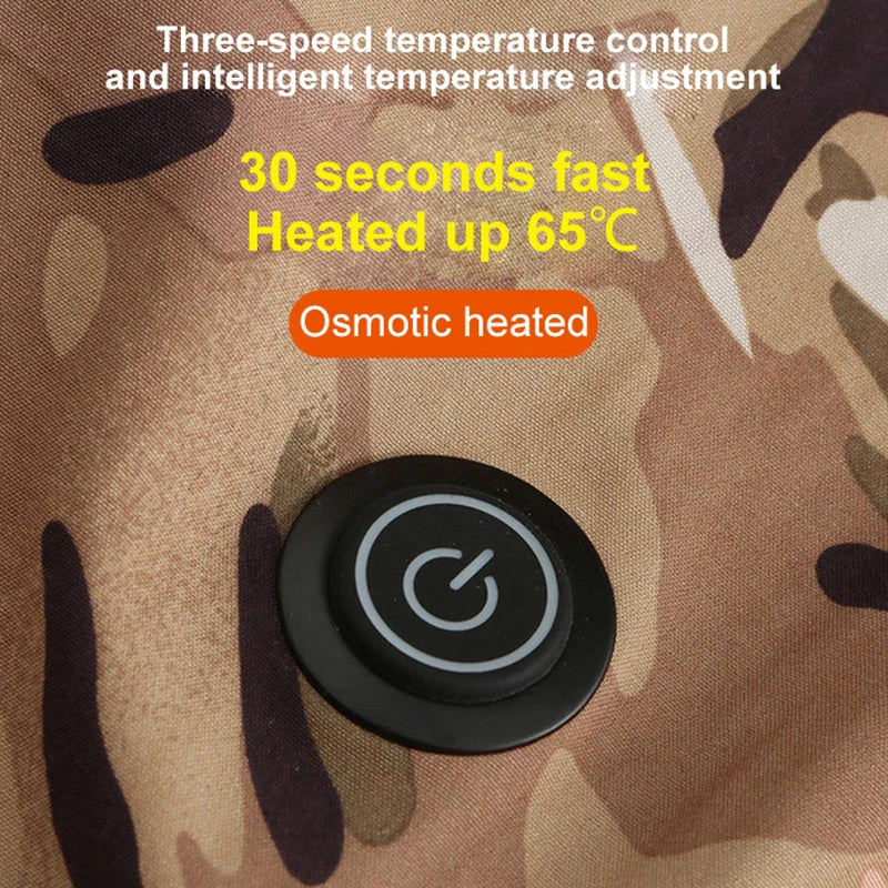 Hooded Heated Winter Camping Jacket - Image 3