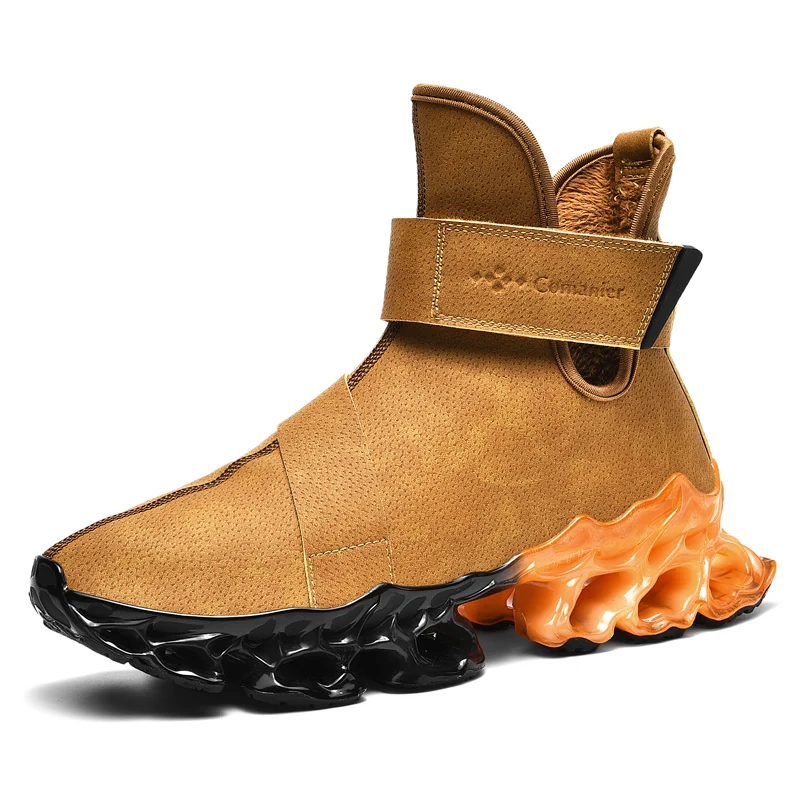 Hybrid Black Orange Ergonomic Adventure Ankle Boots - Image 2