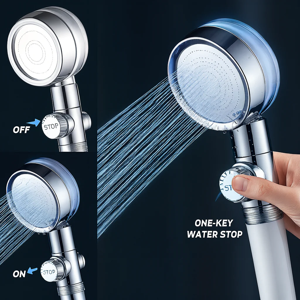Hydro Colorful High-Pressure Rainfall Shower Head - Image 3