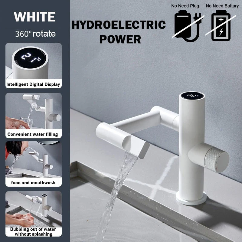 Hydroelectric Rotating Modern Smart Waterfall Faucet - Image 11