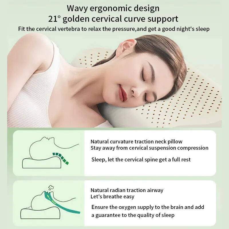 Hypoallergenic Natural Latex Breathable Ergonomic Pillow - Image 7