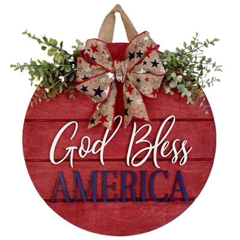 Independence Day Wooden Wall Plaque - Image 2