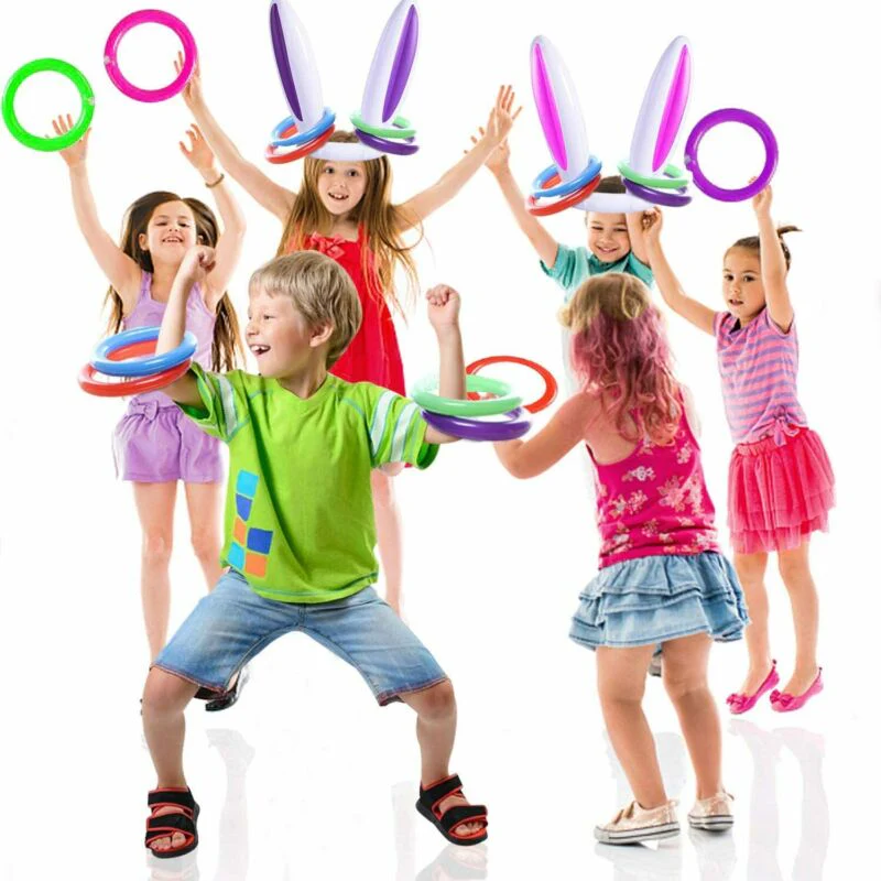 Inflatable Easter Bunny Ears Ring Game Toy - Image 4