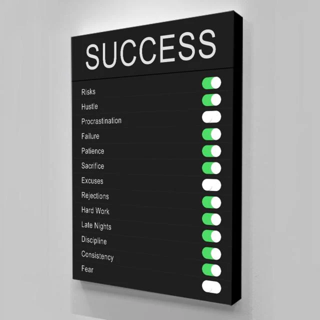 Inspirational Modern Success Canvas Paint - Image 2