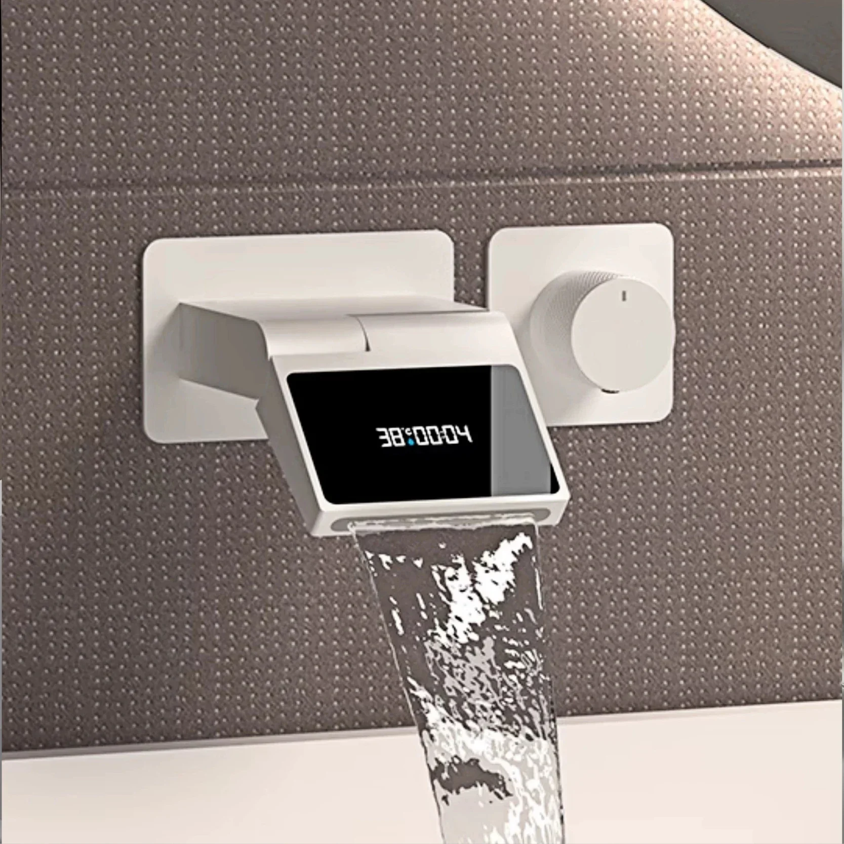 Intelligent Luxury Hidden Handle LED Digital Bathroom Faucet - Image 2