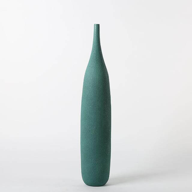 Interior Green Resin Flower Stone Vase for Home Decoration - Image 4