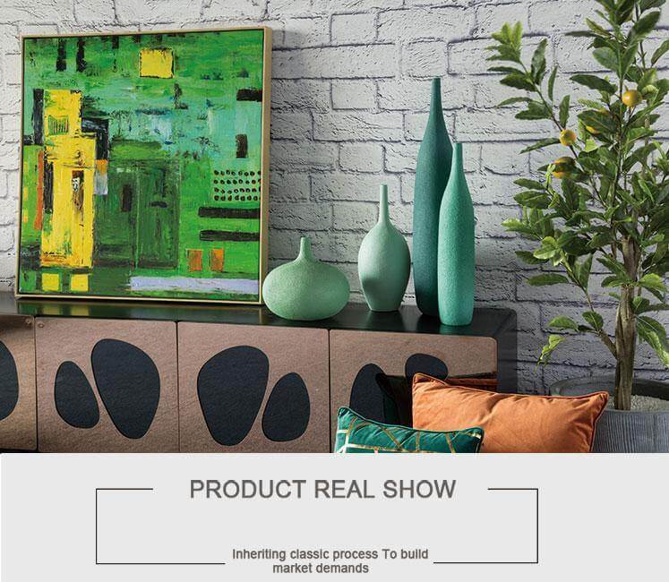 Interior Green Resin Flower Stone Vase for Home Decoration - Image 5