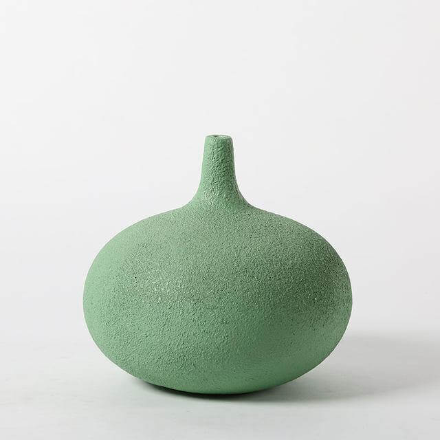 Interior Green Resin Flower Stone Vase for Home Decoration - Image 7