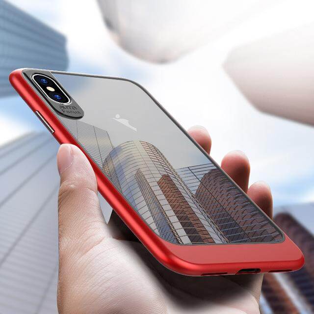 iPhone X Luxury Hybrid Transparent  Clear SlimHard Back Cover Case - Image 2