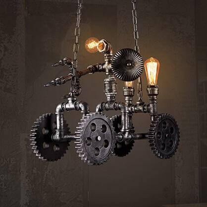 Iron Metal Motorbike Shape Modern Light Lamps - Image 12